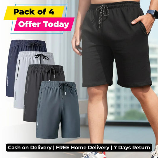 Pack of 4 Offer  Premium-High-Quality Shorts For Men